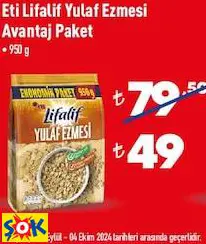 ETİ LİFALİF YULAF EZMESİ AVANTAJ PAKET 950 G ETİ LİFALİF YULAF EZMESİ AVANTAJ PAKET 950 G